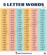 5 Letter Words Ending with Fer |