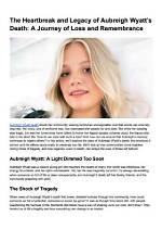 A Journey of Remembrance: the Aubreigh Wyatt Memorial