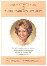 Anna Johnson Stanley Obituary in the Loving