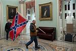 Capitol Rioter and Confederate Flag Bearer