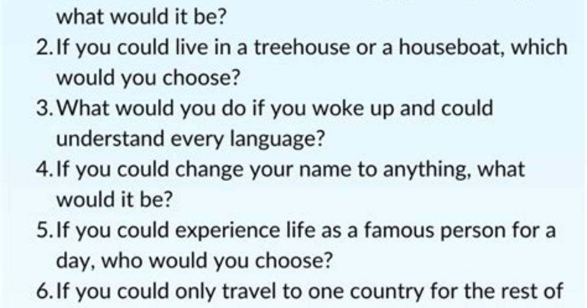 Engaging Hypothetical Questions for Friends: Spark Deep Conversations