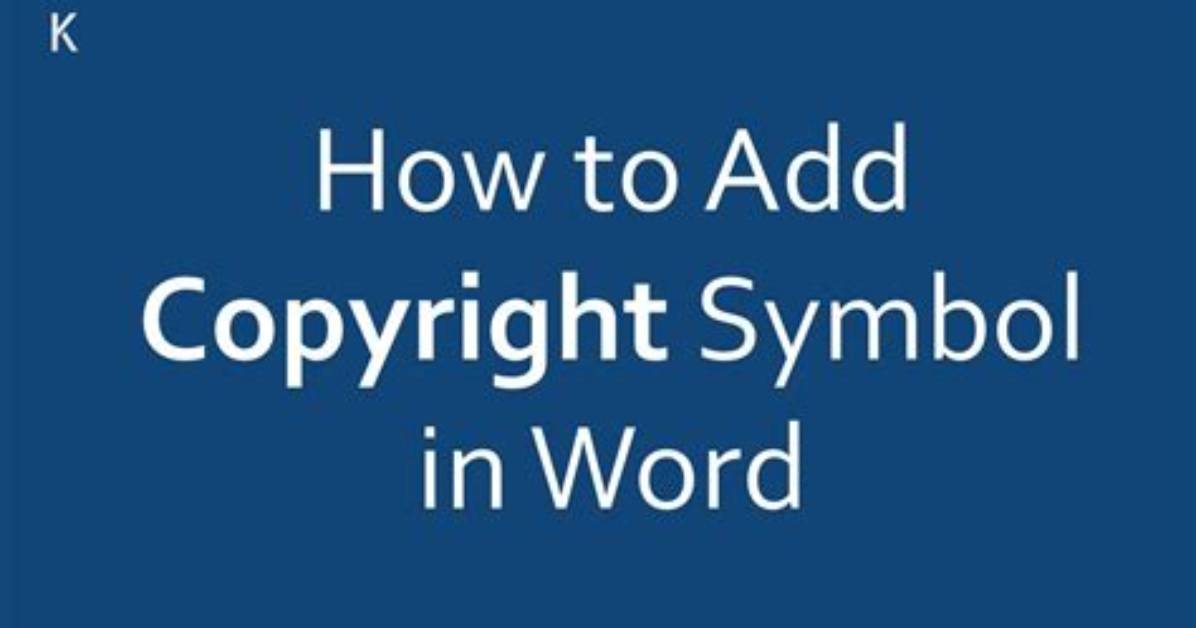How to Add the Copyright Symbol to Any Document on Your Computer