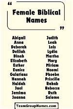 Keys to Understanding: Biblical Female Names & Their Meanings