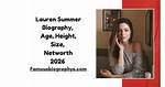 Lauren Lowe Height, Weight, Net Worth, Age, Birthday, Wikipedia, Who, Instagram, Biography