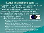 Privacy, Copyright, and Legal Implications