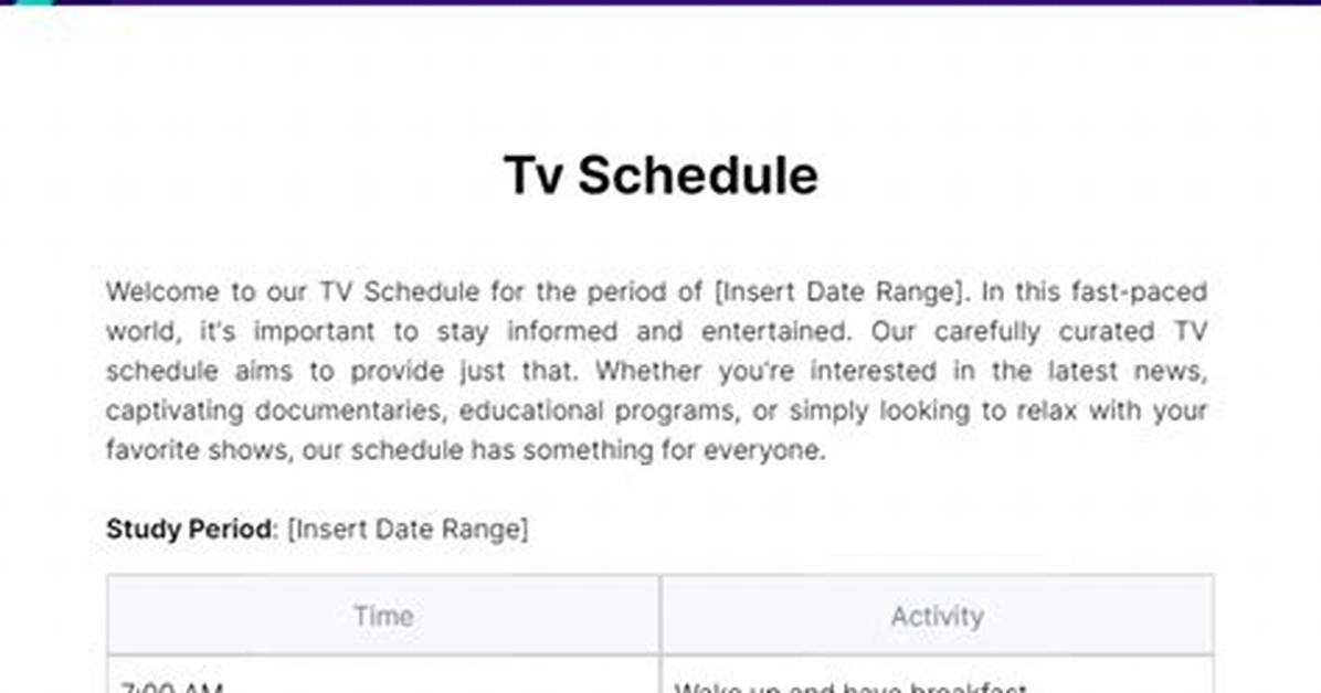 Tv Schedule - Find Dates and Times for Shows Airing on Tpt
